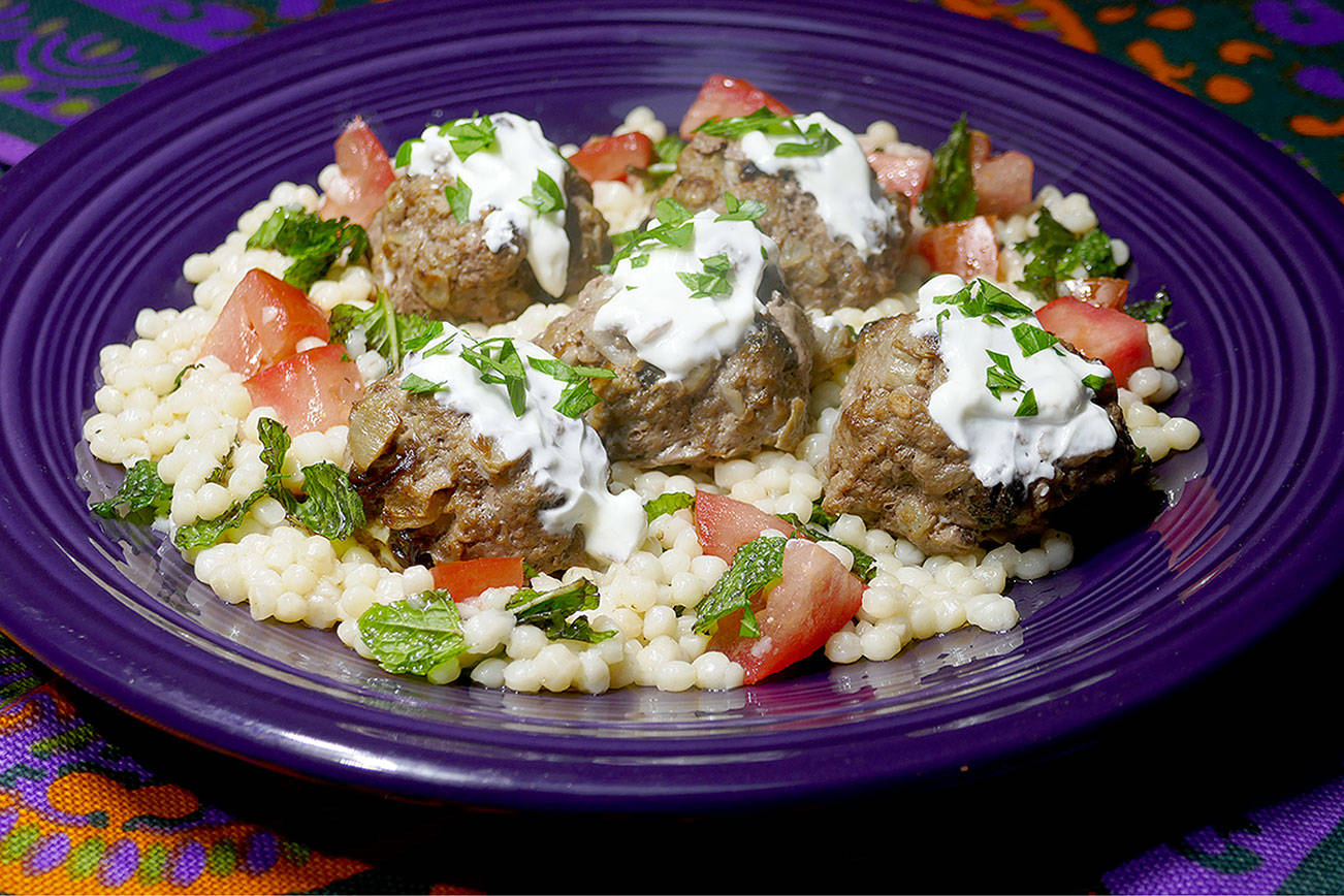 Middle Eastern Meatballs with Herbed Couscous (Linda Gassenheimer/TNS)