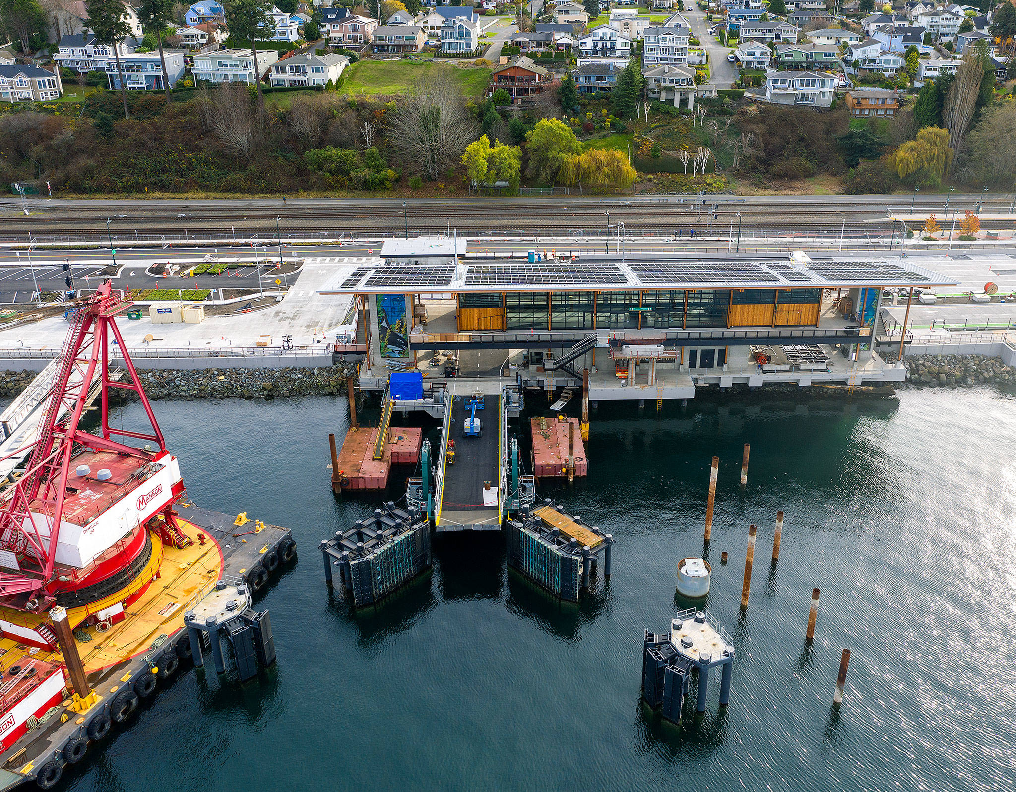 The new Washington State Ferries terminal at Mukilteo. (Chuck Taylor / The Herald)