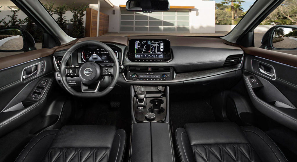 High style, comfort, and functionality are hallmarks of the 2021 Nissan Rogue interior. (Nissan) 
