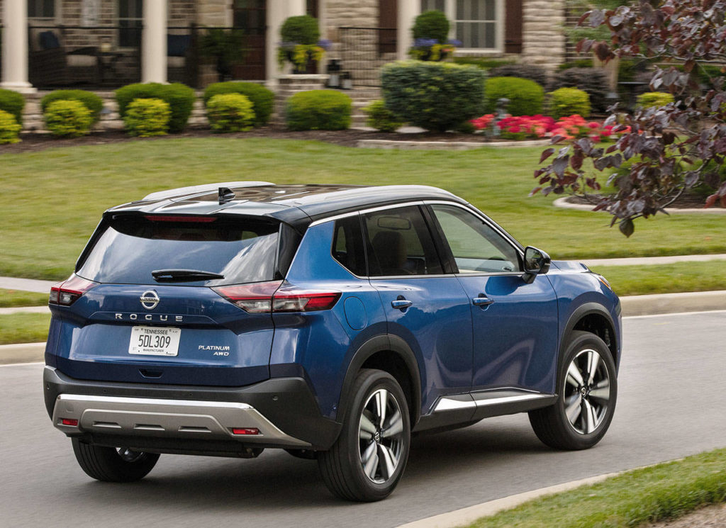 Riding on a new platform, the 2021 Nissan Rogue delivers a smoother ride and livelier driving dynamics than its predecessor. (Nissan) 
