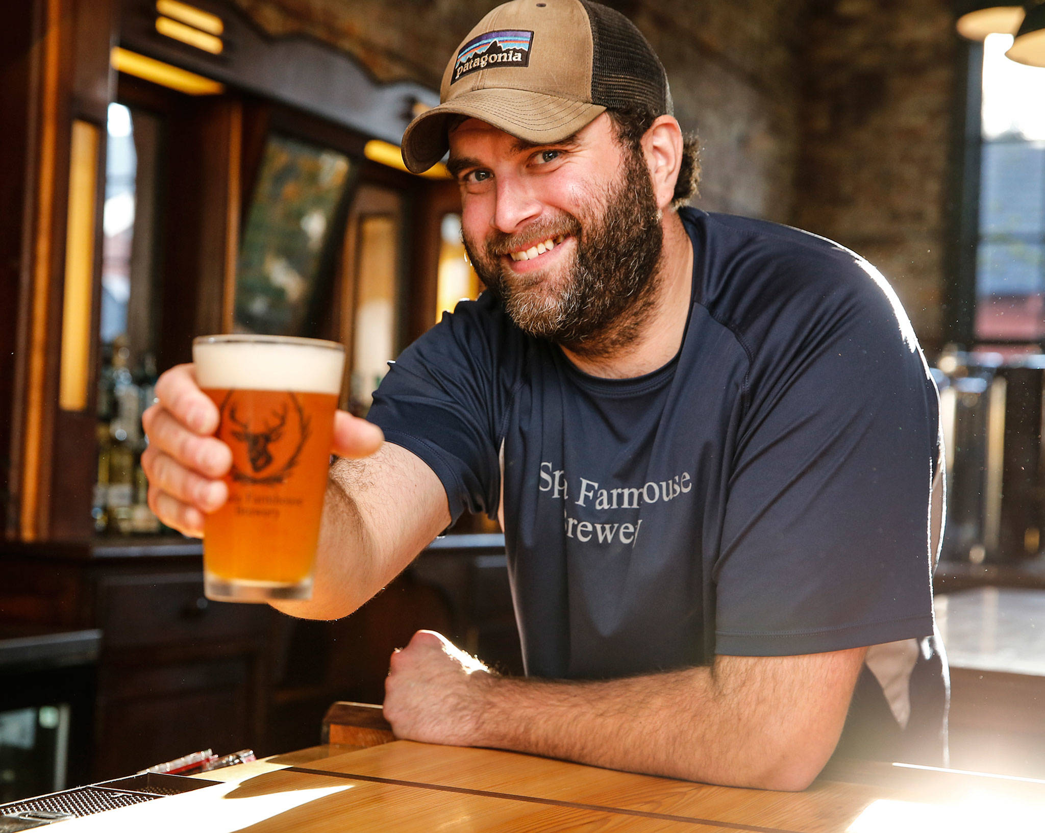 John Spada, owner of Spada Farmhouse Brewery in Snohomish, opens his new restaurant and bar on First Street on Dec. 4. (Kevin Clark / The Herald)