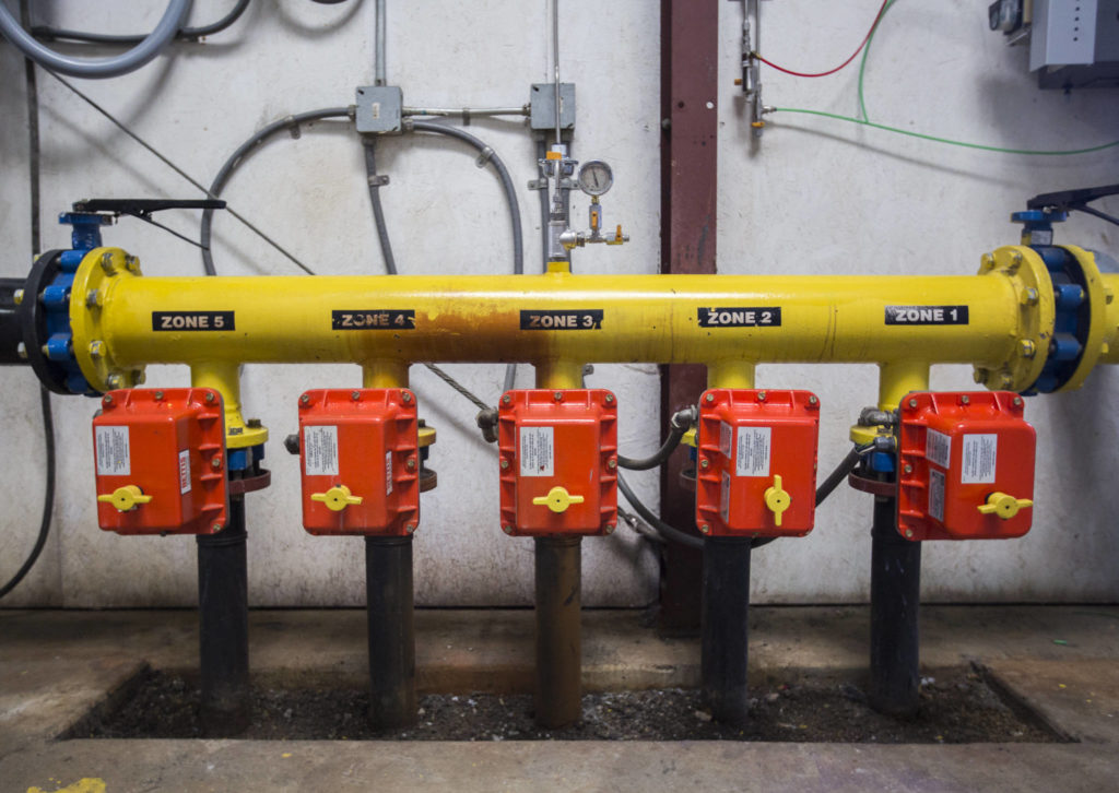 Inside the digester’s engine room in Monroe. (Olivia Vanni / The Herald) 
