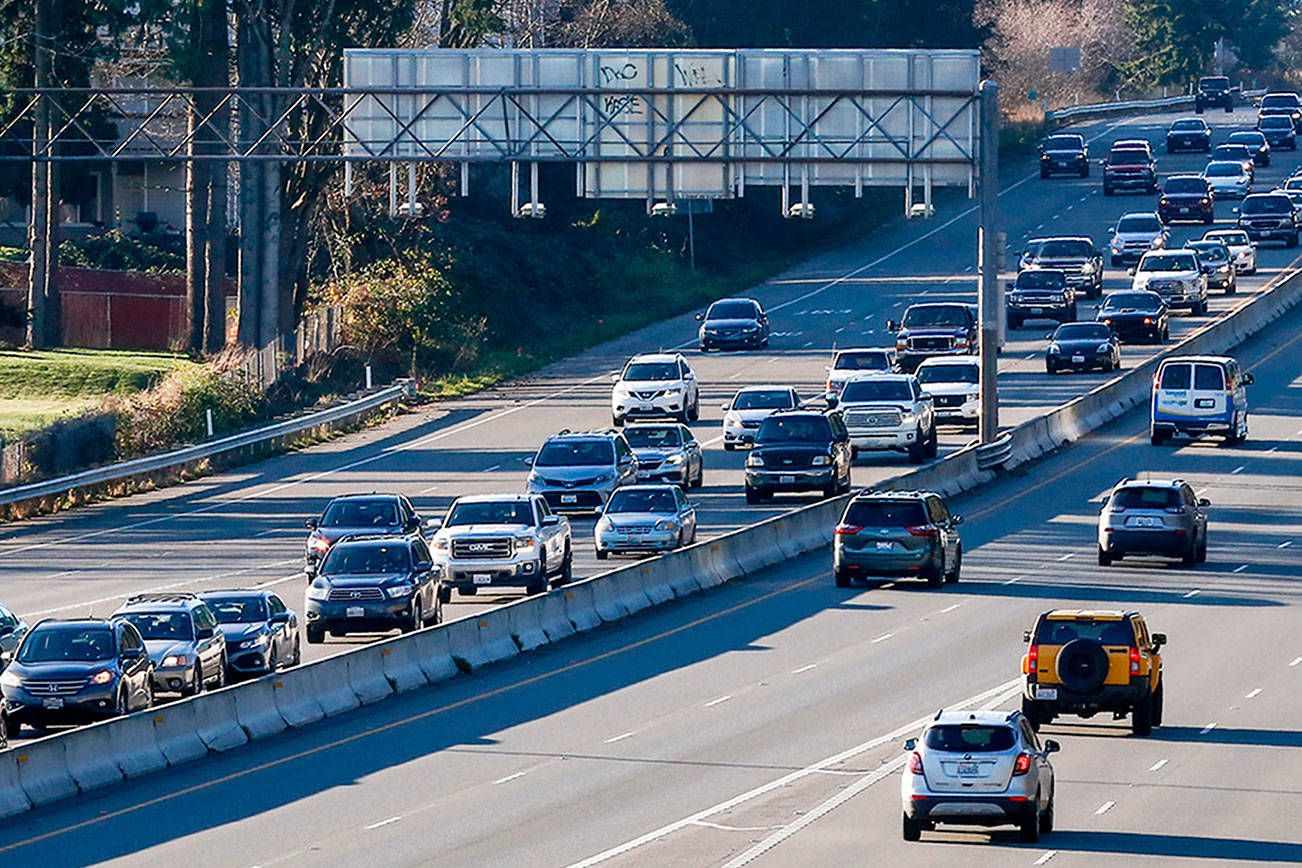 WSDOT is proposing several projects for Highway 526 (the Boeing freeway) from Seaview Boulevard to I-5. (Kevin Clark / The Herald)