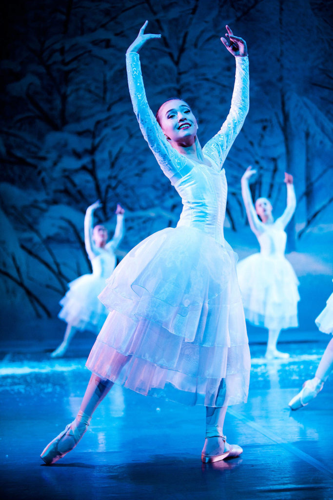 Natalie Gregorich, a trainee at Olympic Ballet Theatre, portrays Snowflake in last year’s “The Nutcracker.” (Alante Photography)

