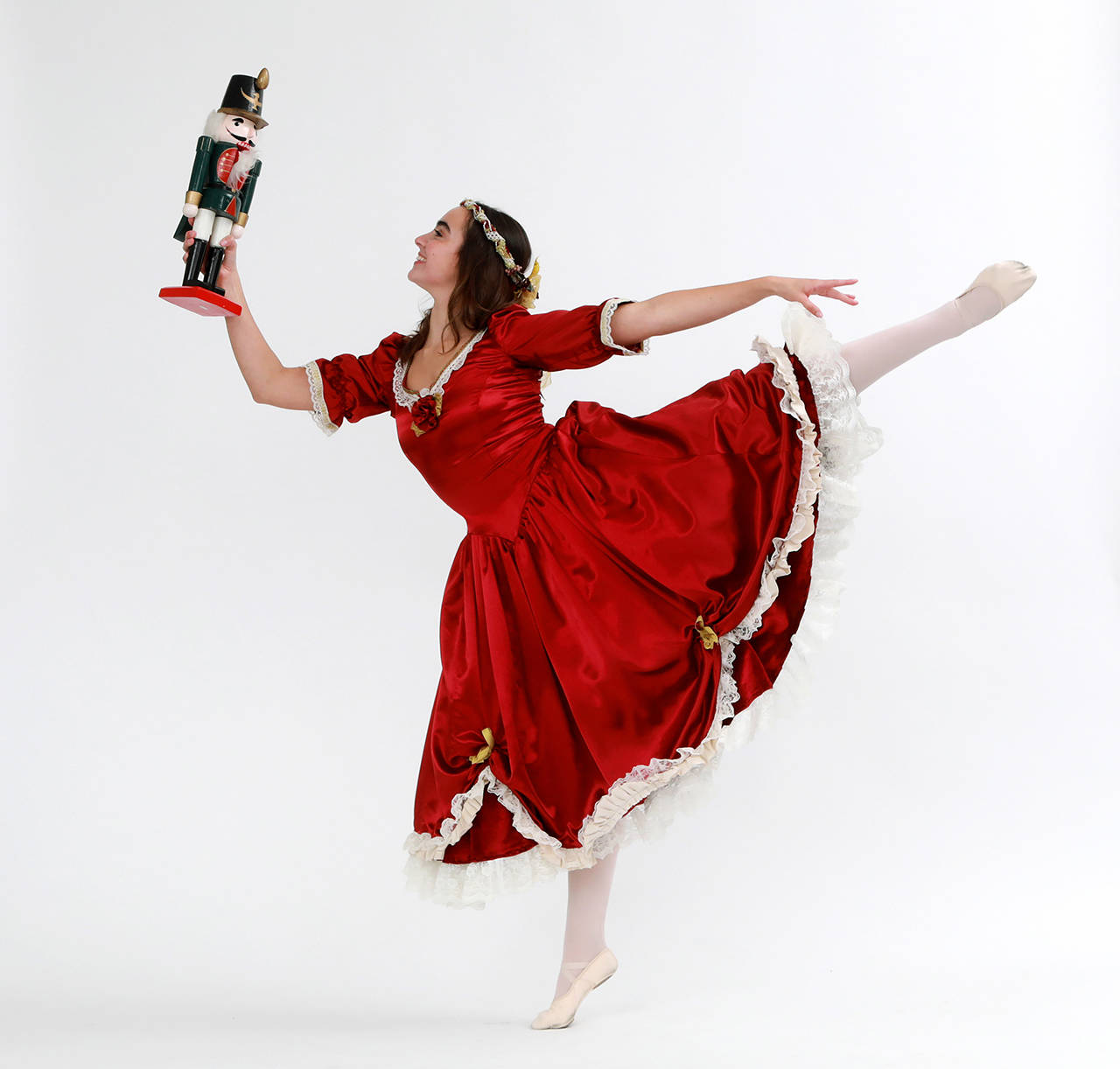 Chyler White, a senior at South Whidbey High School, plays Clara in Whidbey Island Dance Theatre’s filmed production of “The Nutcracker.” (Whidbey Island Dance Theatre)