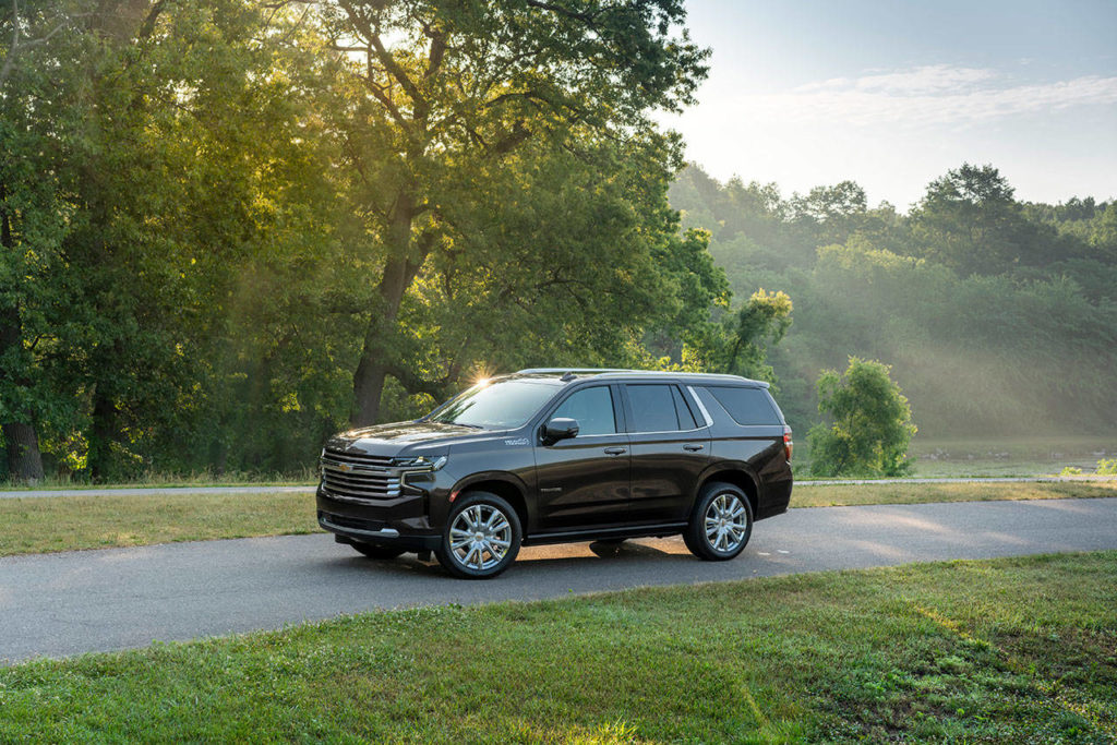 The 2021 Chevrolet Tahoe has three rows of seats with seating for up to nine passengers. (Manufacturer photo)
