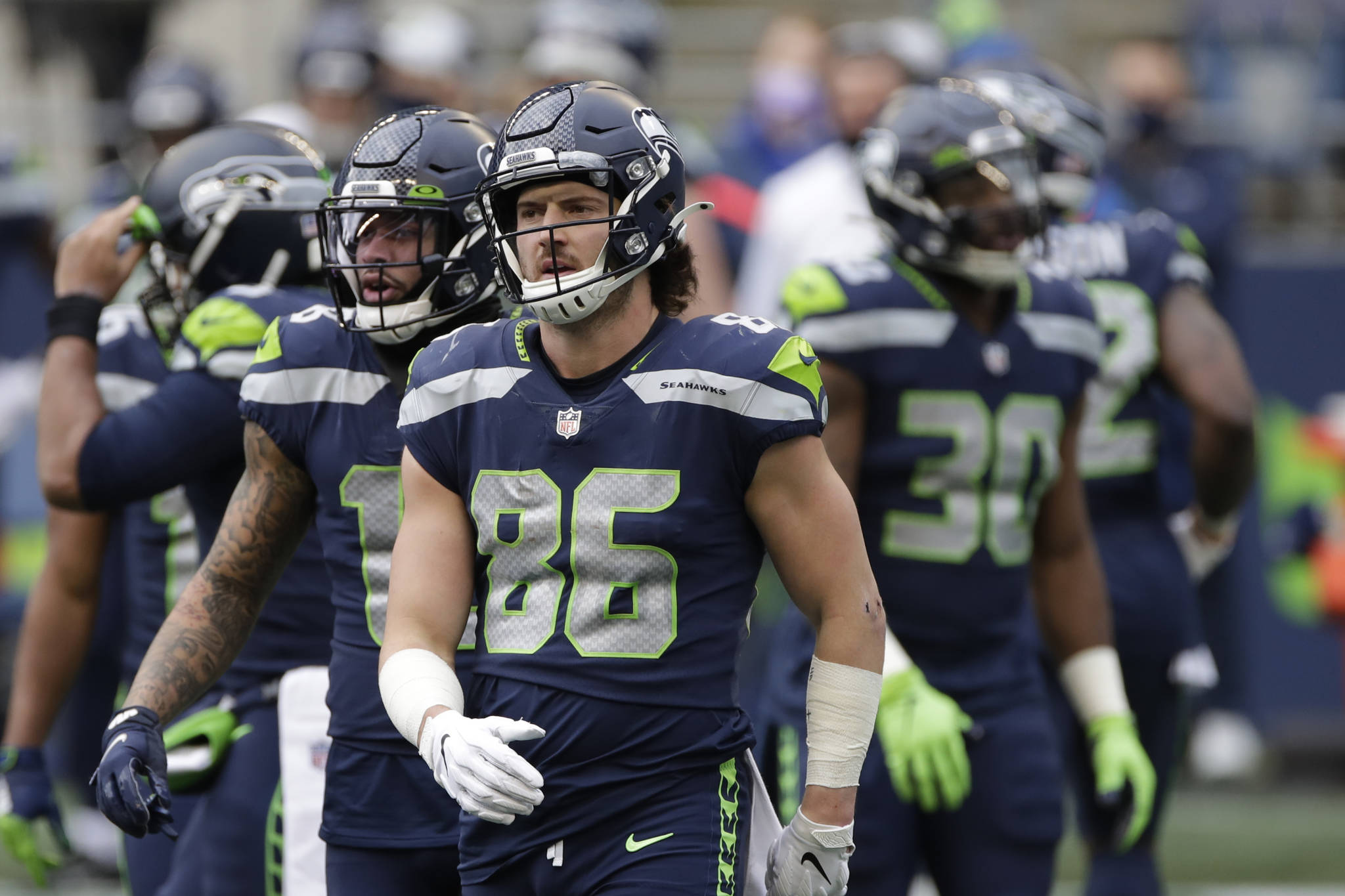 Readers deemed the Seattle Seahawks’ loss to the New York Giants the worst loss among the state’s football teams the past weekend. (AP Photo/Larry Maurer)