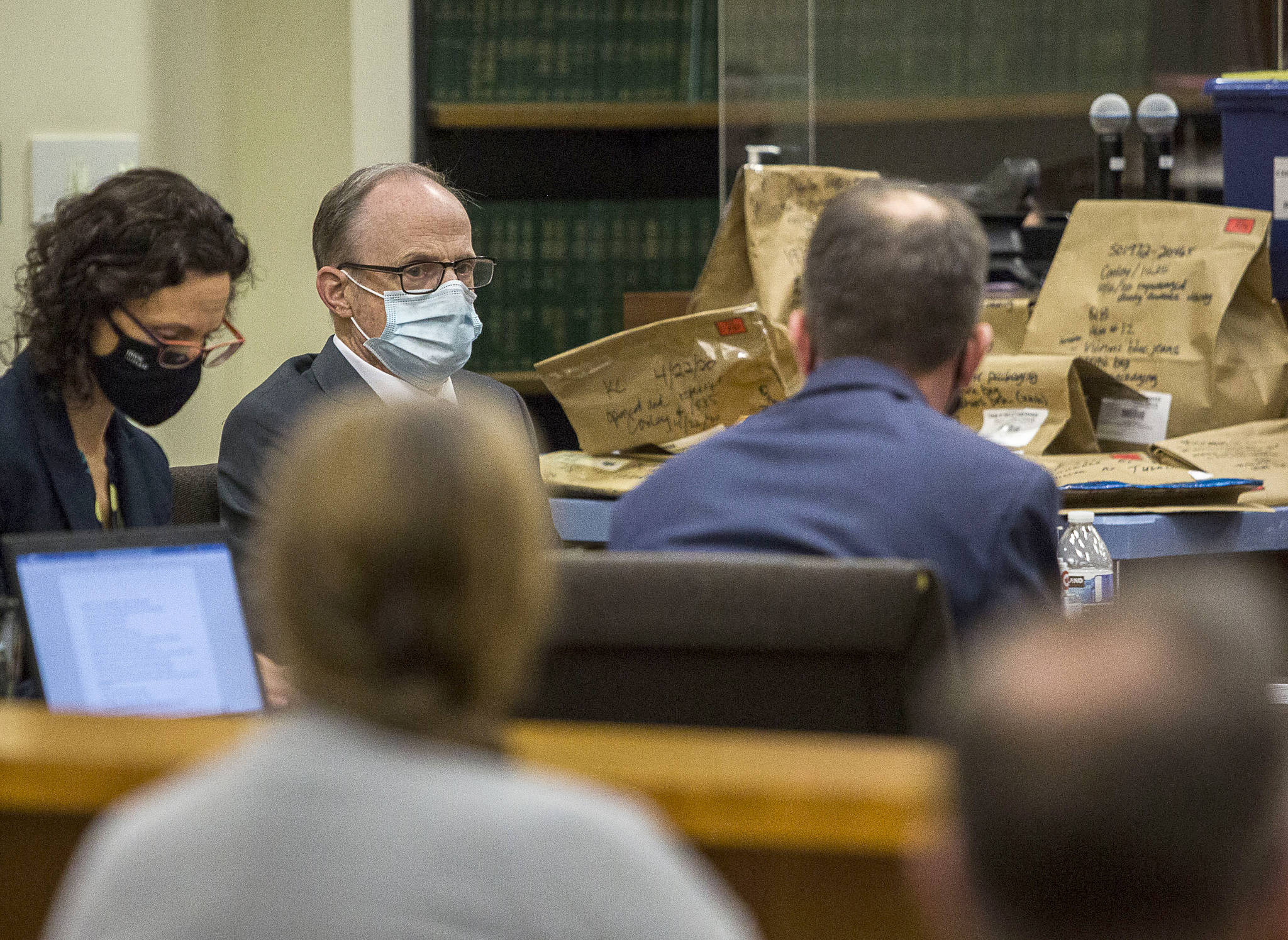 Terrance Miller listens to testimony during his trial on Oct. 28 in Everett. (Olivia Vanni / Herald file)