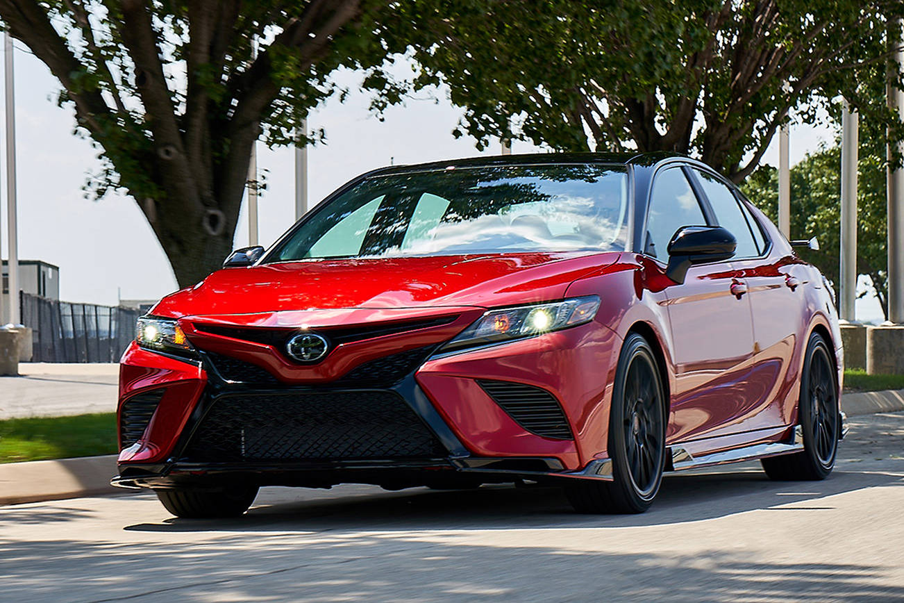 The 2020 Toyota Camry offers a choice between a four-cylinder or V6 engine. (Manufacturer photo)