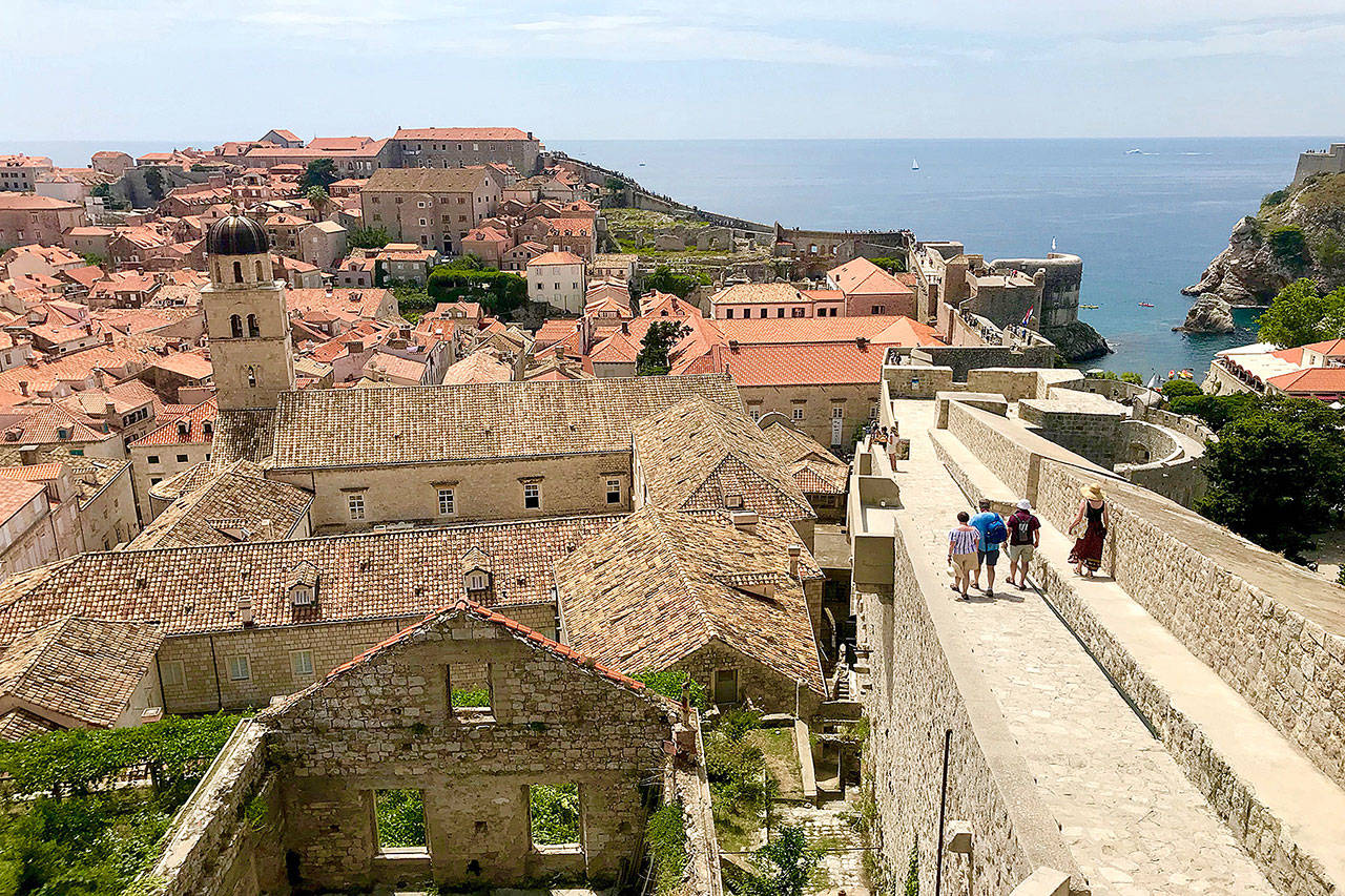 The wall overlooking Dubrovnik was built in the 1400s to defend against the Ottoman Turks. (Rick Steves Europe)
