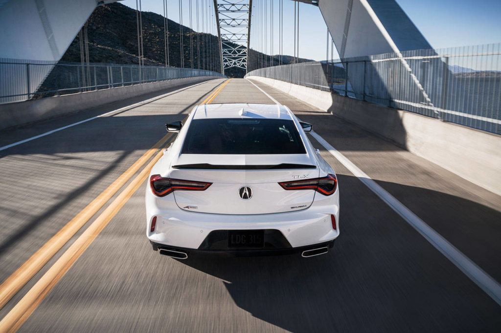 The 2021 Acura TLX is powered by a new 272-horsepower turbocharged four-cylinder engine. (Manufacturer photo)
