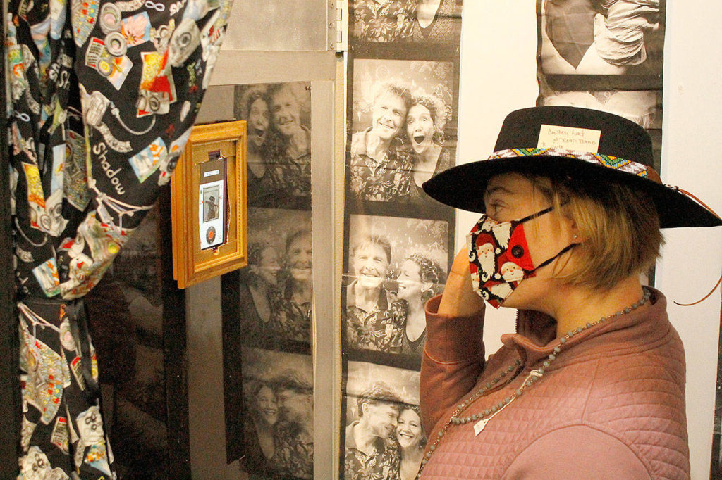 Jamie Farage-Conners’ photo booth at Whidbey Artists Collective snaps a strip of pictures that can be printed in the store for $5. (South Whidbey Record)
