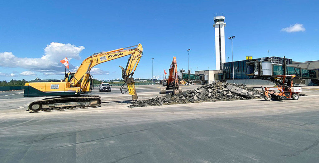 Resurfacing begins at the Paine Field passenger terminal in July. (Propeller Airports) 
