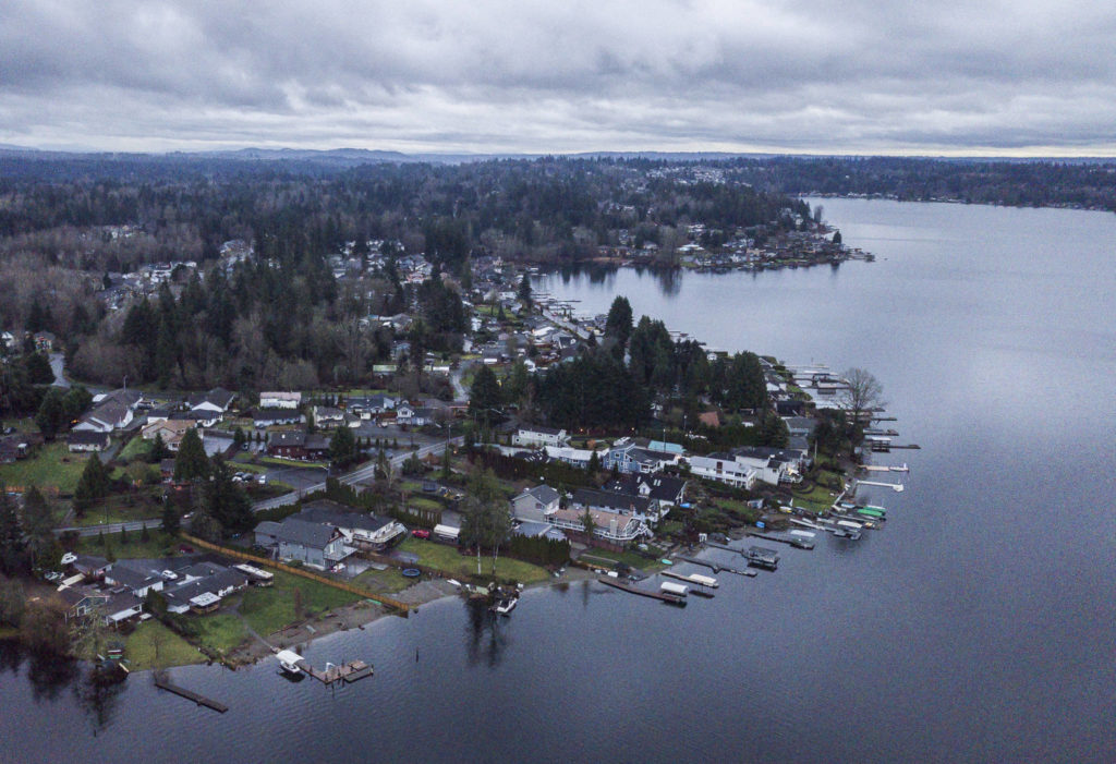 A view of the eastern area of Lake Stevens that includes the lakeshore and urban-growth area that is a part of a city annexation plan. (Olivia Vanni / The Herald)
