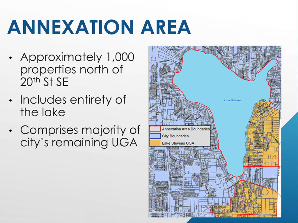 The city hopes to annex the 1,000-acre lake it’s named for, as well as 500 acres through the Southeast Interlocal Annexation. (City of Lake Stevens)
