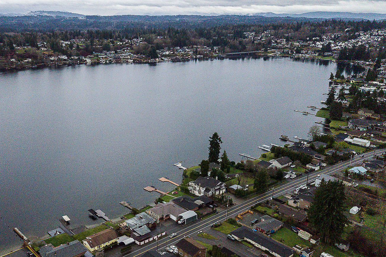 A view of the south eastern area of the Lake Stevens that includes lakeshore and UGA that is a part of the city's annexation area on Thursday, Dec. 31, 2020 in Lake Stevens, Wa. (Olivia Vanni / The Herald)