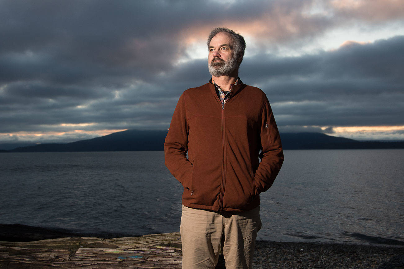 Phil North is climate adaptation coordinator and conservation scientist working with the Tulalip Tribes. The tribes formed a Climate Adaptation Team in 2016. Two Natural Resources Department staff members, North and Aaron Jones, devote full time to climate issues.
Photographed on Monday, Dec. 28, 2020 in Bellingham, Washington.  (Andy Bronson / The Herald)