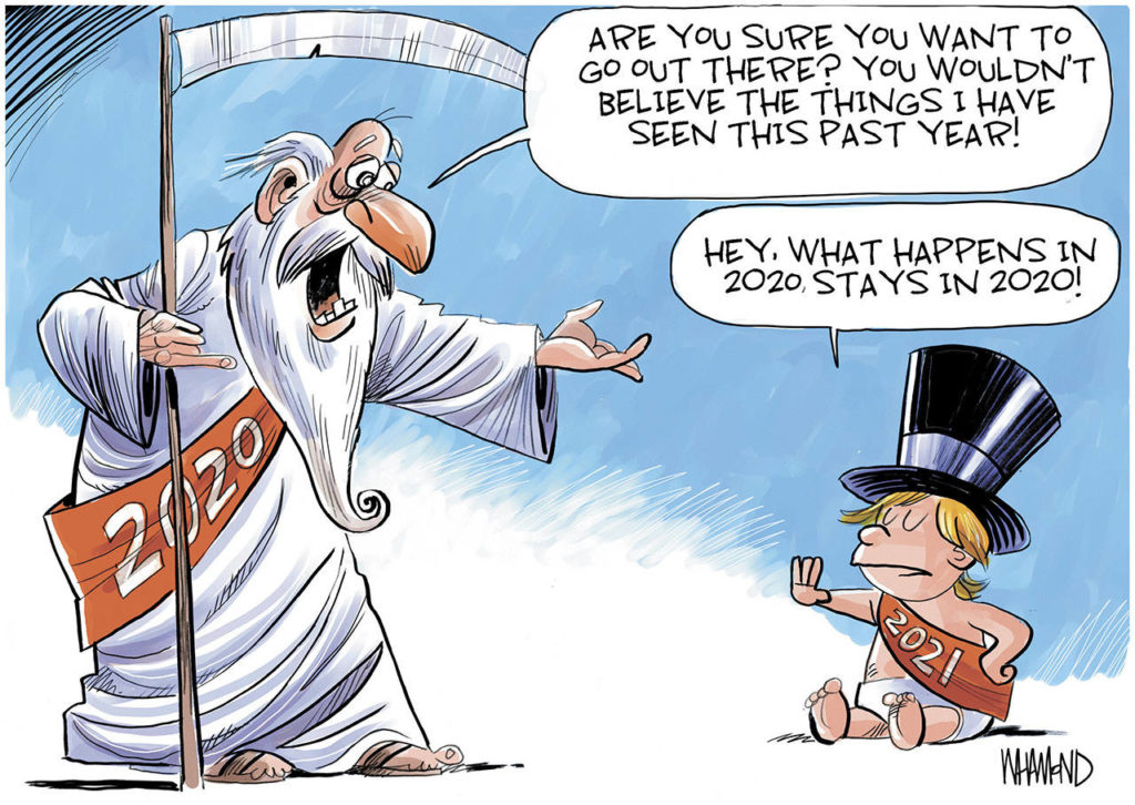 Editorial cartoons for Friday, Jan. 1, 2021, New Year's Day Editorial cartoons for Friday, Jan. 1, 2021, New Year's Day