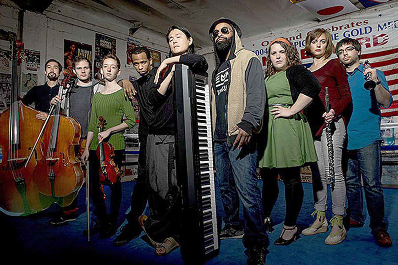 The hip-hop orchestra Ensemble Mik Nawooj will perform Feb. 11 at the Edmonds Center for the Arts. (Ensemble Mik Nawooj)