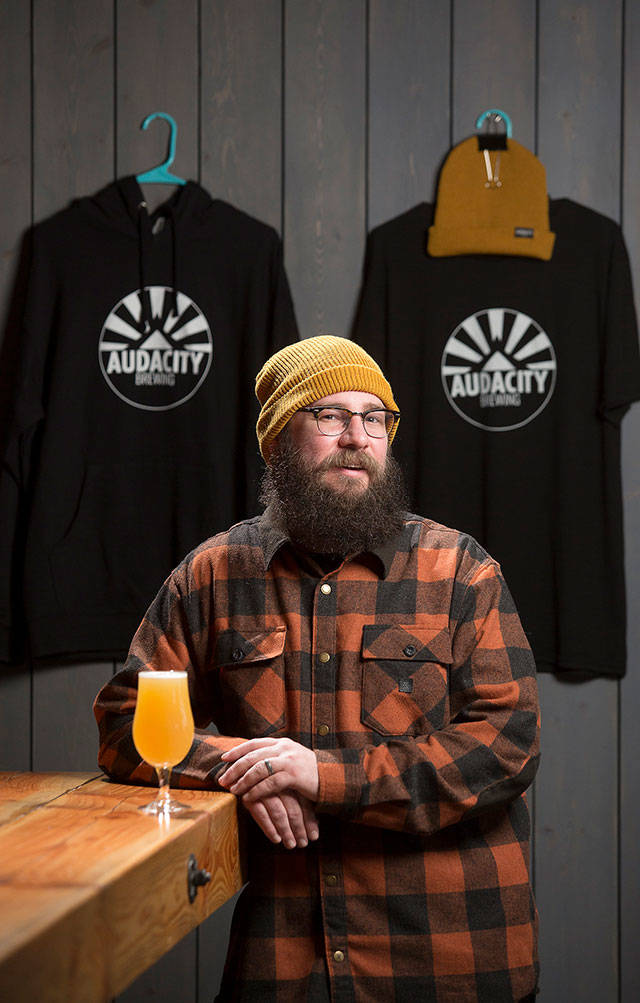 Matt and Jill Wurst opened Audacity Brewing in December 2020 and are now managing to stay open during the COVID-19 restrictions on businesses. (Andy Bronson / The Herald)