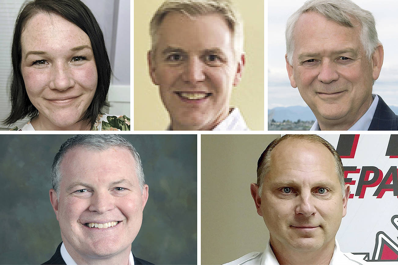 Top row: Paula Rhyne (left), Craig Ollis (center) and Paul Roberts. Bottom row: Scott Murphy (left) and Don Schwab.