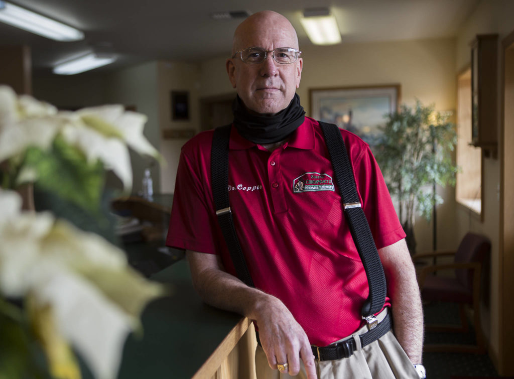 Chiropractor and owner of Sultan Chiropractic Massage Brian Copple at his business in Sultan. (Olivia Vanni / The Herald)
