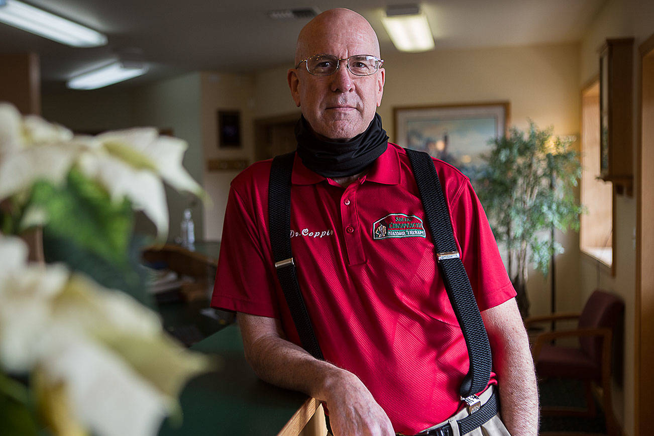 Chiropractor and owner of Sultan Chiropractic & Massage Brian Copple at his business on Wednesday, Jan. 27, 2020 in Sultan, Wa. (Olivia Vanni / The Herald)