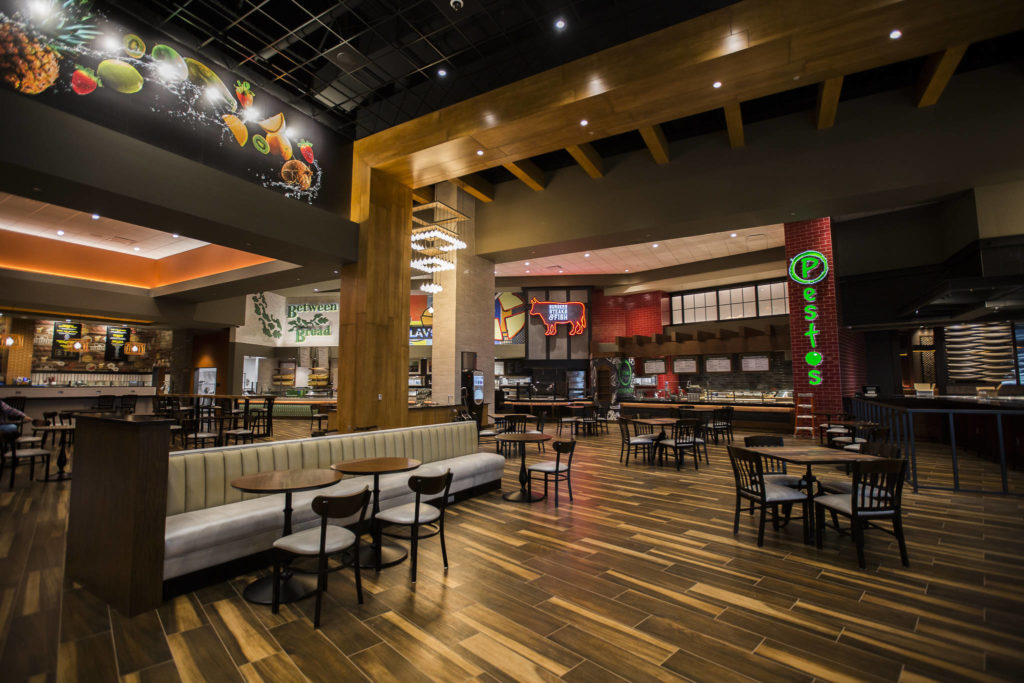 The Kitchen, an innovative food hall that allows customers to pick from a wide range of food, inside the new Quil Ceda Creek Casino. (Olivia Vanni / The Herald) 
