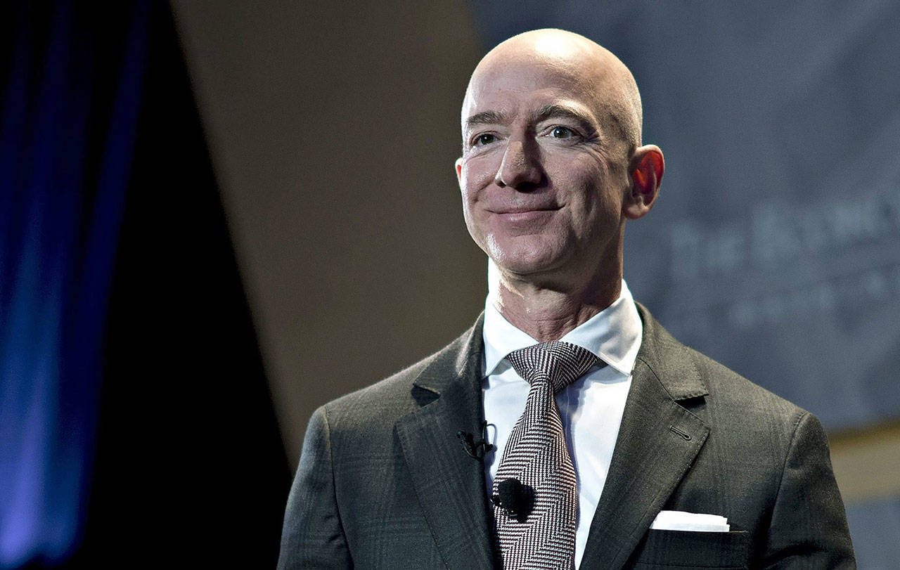 Jeff Bezos in 2018. (Andrew Harrer / Bloomberg News)