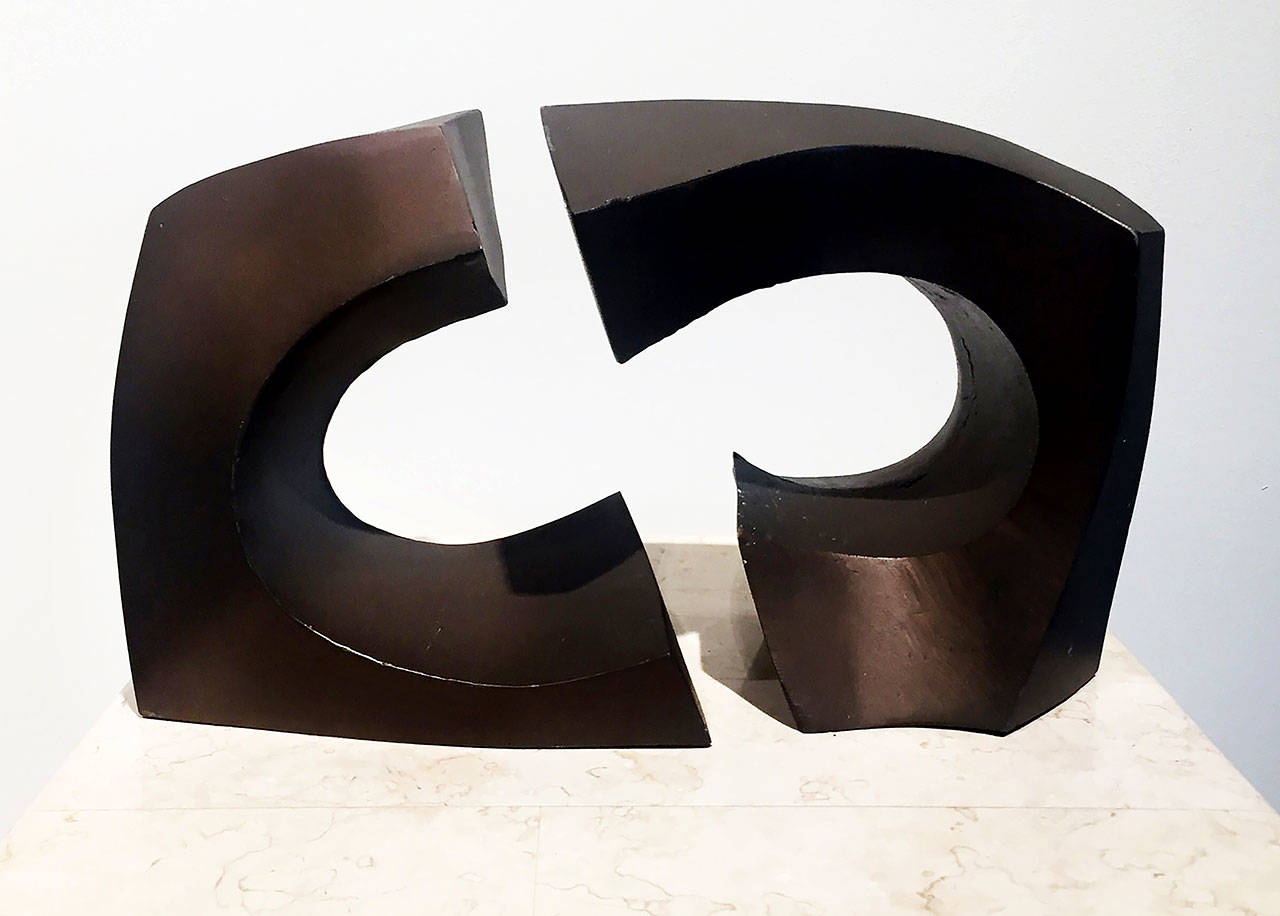 Untitled, circa 1970, patinated sheet metal. From the collection of the Charles W. Smith family.