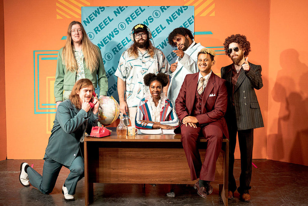 Marshall Law Band’s “Reel News” music video, which pays homage to the movie “Anchorman,” reacts to mainstream media’s “clickbait” reports of the Seattle protests at the CHOP. (James Gerde)
