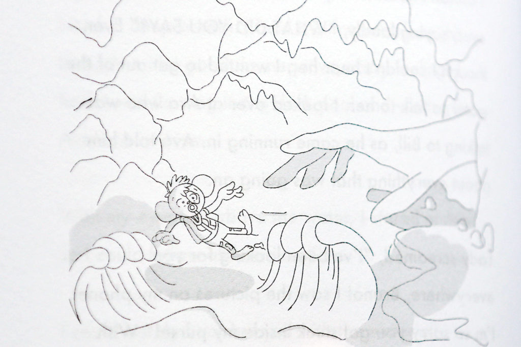 An illustration by Andre V. Ordonez in Carole G. Barton’s The Friendship Adventure. This is Andre’s favorite illustration in the book. (Kevin Clark / The Herald)

