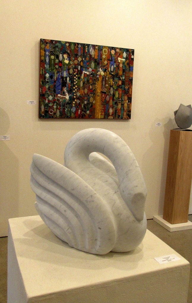 See Tracy Powell’s marble sculpture of a trumpeter swan in the “Sculpture Northwest Show” at the Matzke Fine Art Gallery on Camano Island.
