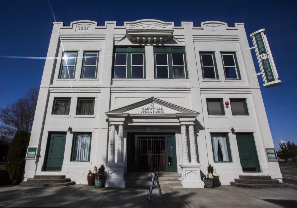 The Marysville Opera House was originally built in 1911 and has recently been renovated. It is now partially open after a year-long shutdown due to the pandemic. (Olivia Vanni / The Herald)
