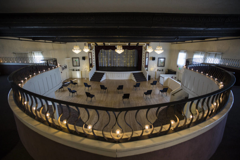 The Marysville Opera House was originally built in 1911 and has recently been renovated. It is now partially open after a year-long shutdown due to the pandemic. (Olivia Vanni / The Herald)

