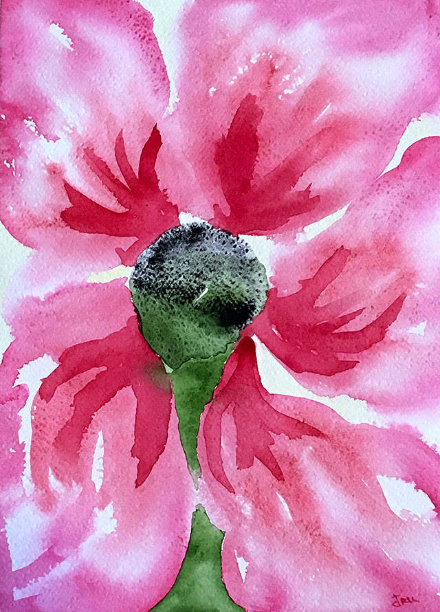 See Dru Duffey’s watercolors, which are inspired by nature and scripture, at Arts of Snohomish through March.