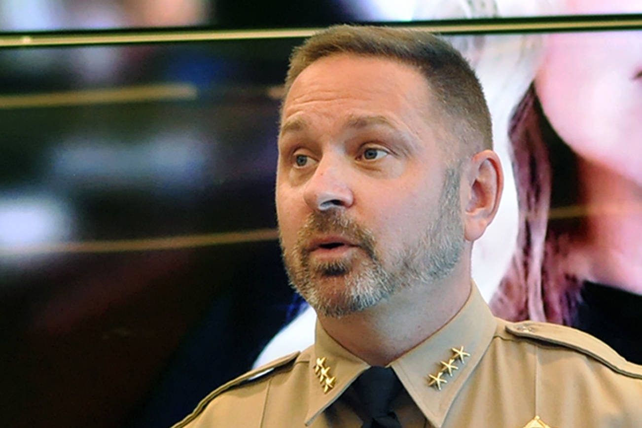 Snohomish County Sheriff Adam Fortney in July 2020. (Sue Misao / Herald file)