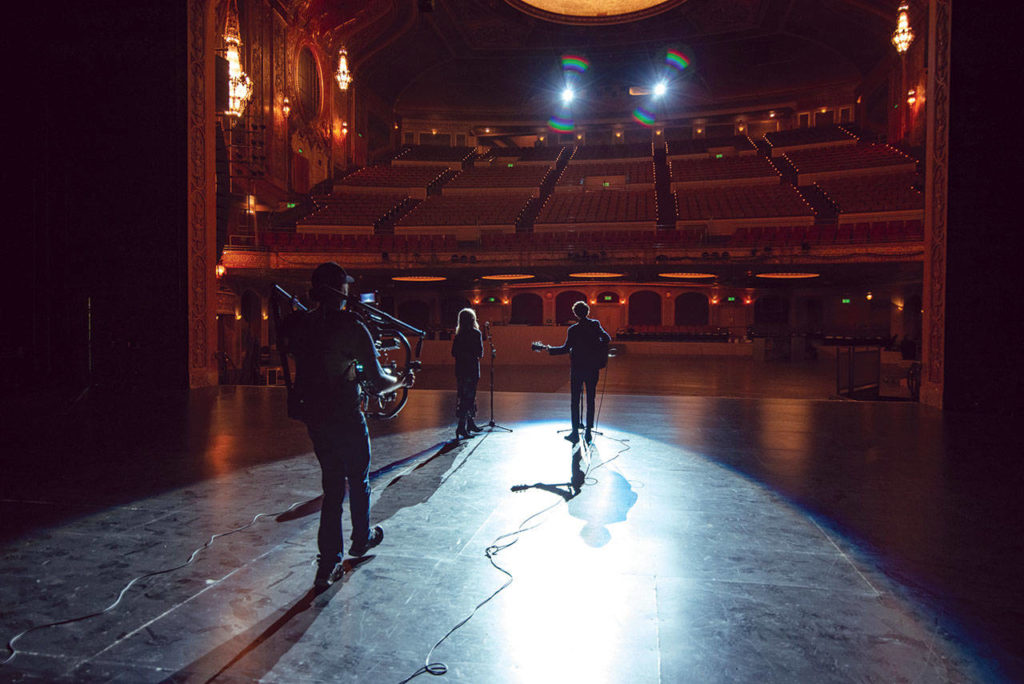 Fretland’s new music video for “Do You Think Of Me” was recorded at Paramount Theatre in Seattle. (Christine Mitchell)
