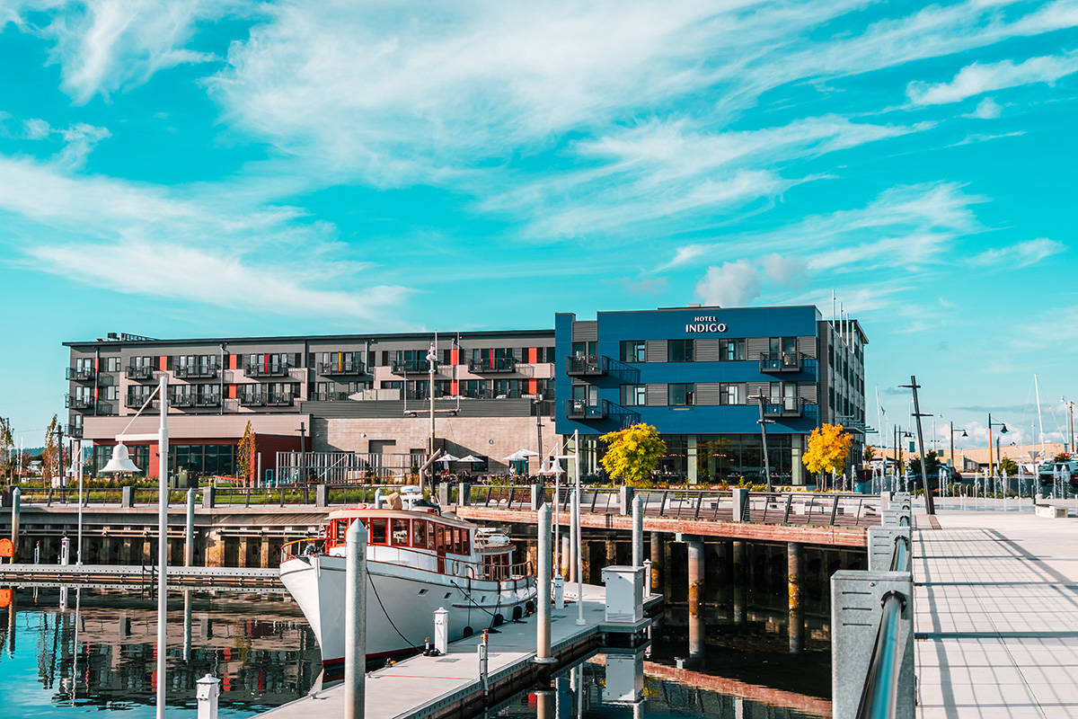 Right now Hotel Indigo is offering a Local Livin' Staycation Package to give you a break from your cabin fever! Take in the waterfront from a boat, the walking path, or just enjoy the view from your room. (Photo: Port of Everett)