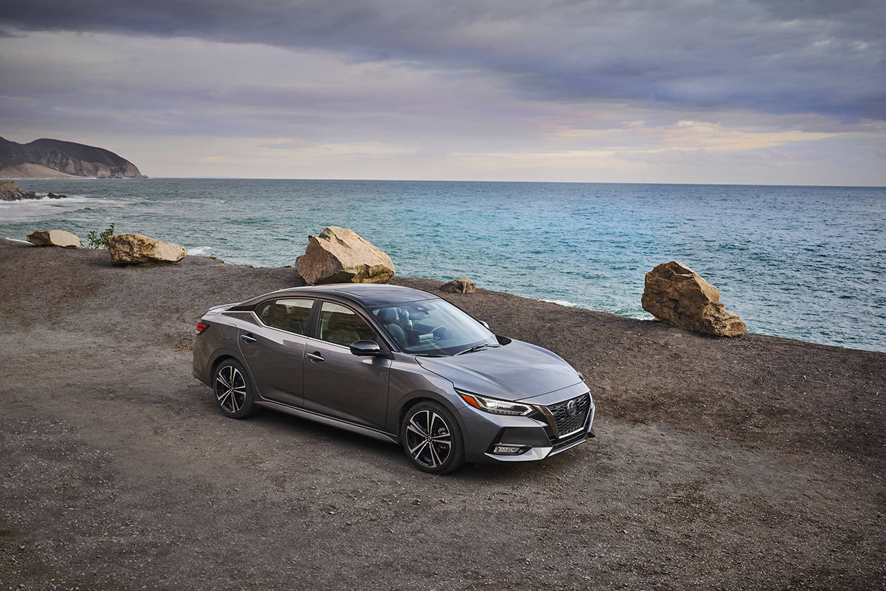 The Nissan Sentra has seating for five passengers. It was completely redesigned for 2020, the eighth-generation version of this popular compact sedan. (Manufacturer photo)