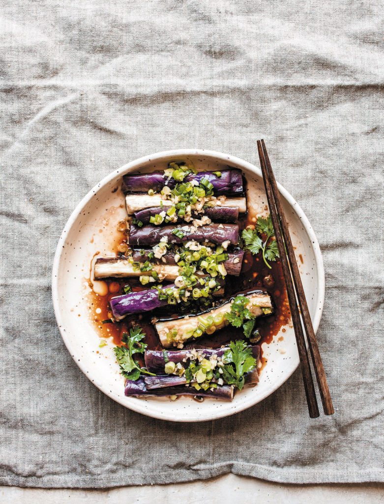 Pick up a bamboo steamer, if you don’t already have one, to make seasoned steamed eggplant. (Betty Liu)
