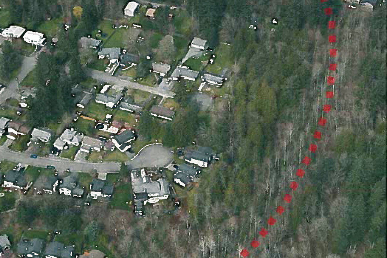 Aerial view of 14th Ave. extension looking north. (Snohomish County Public Works)