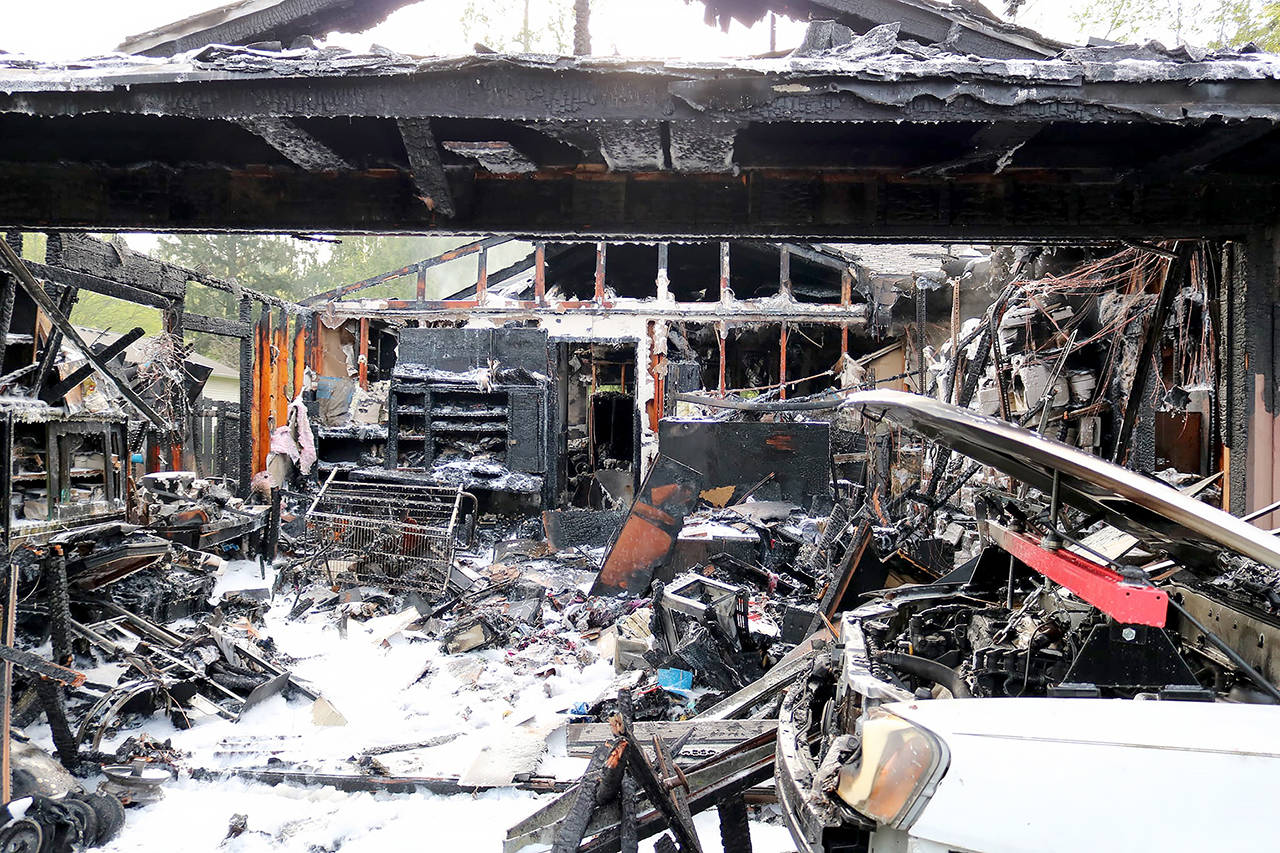 A house in Marysville was destroyed by a fire Thursday morning. (Marysville Fire District)
