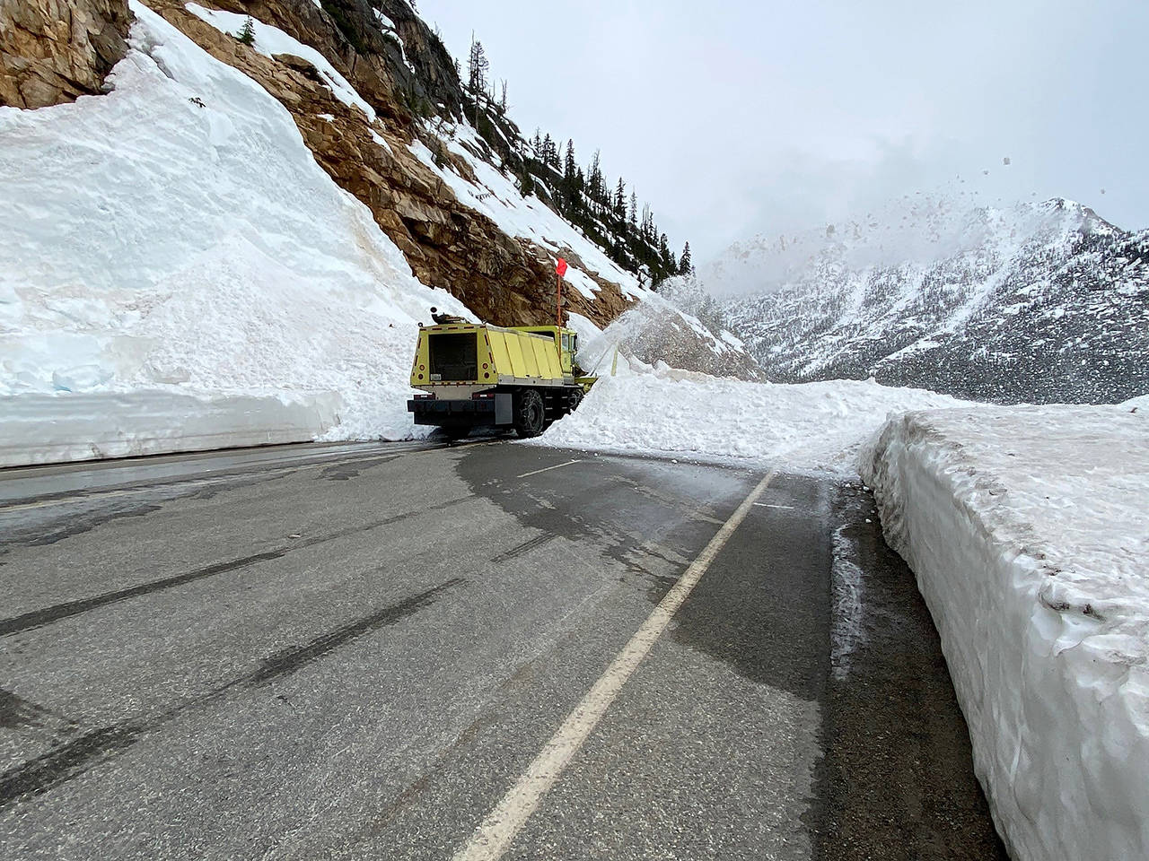 SR 20 (North Cascades Highway) will reopen at 1 p.m. Wednesday, May 5. (Washington State Department of Transportation)