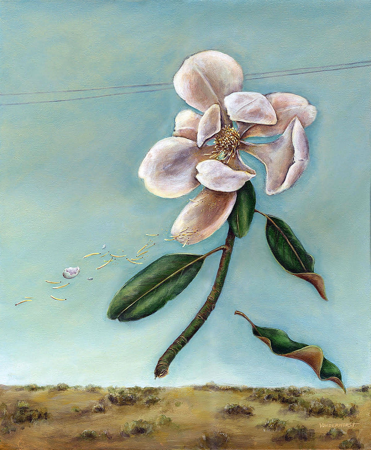 See “Exiled” by Lori Vonderhorst through June 27 in the “Spring Has Sprung” exhibit at the Matzke Fine Art Gallery and Sculpture Park on Camano Island.