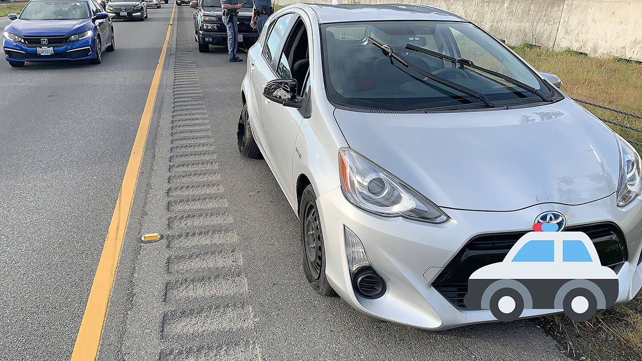Law Enforcement from Tacoma to Marysville were engaged in a pursuit for 80 miles with a stolen Toyota Prius. (Washington State Patrol)