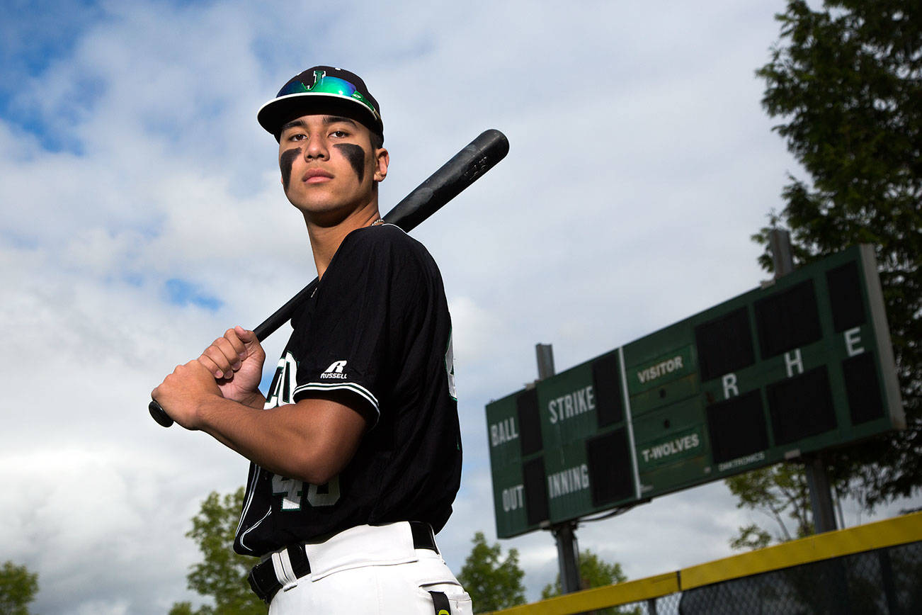 Jackson junior Dominic Hellman, a University of Oregon commit, is The Herald's 2021 Baseball Player of the Year.  (Andy Bronson / The Herald)