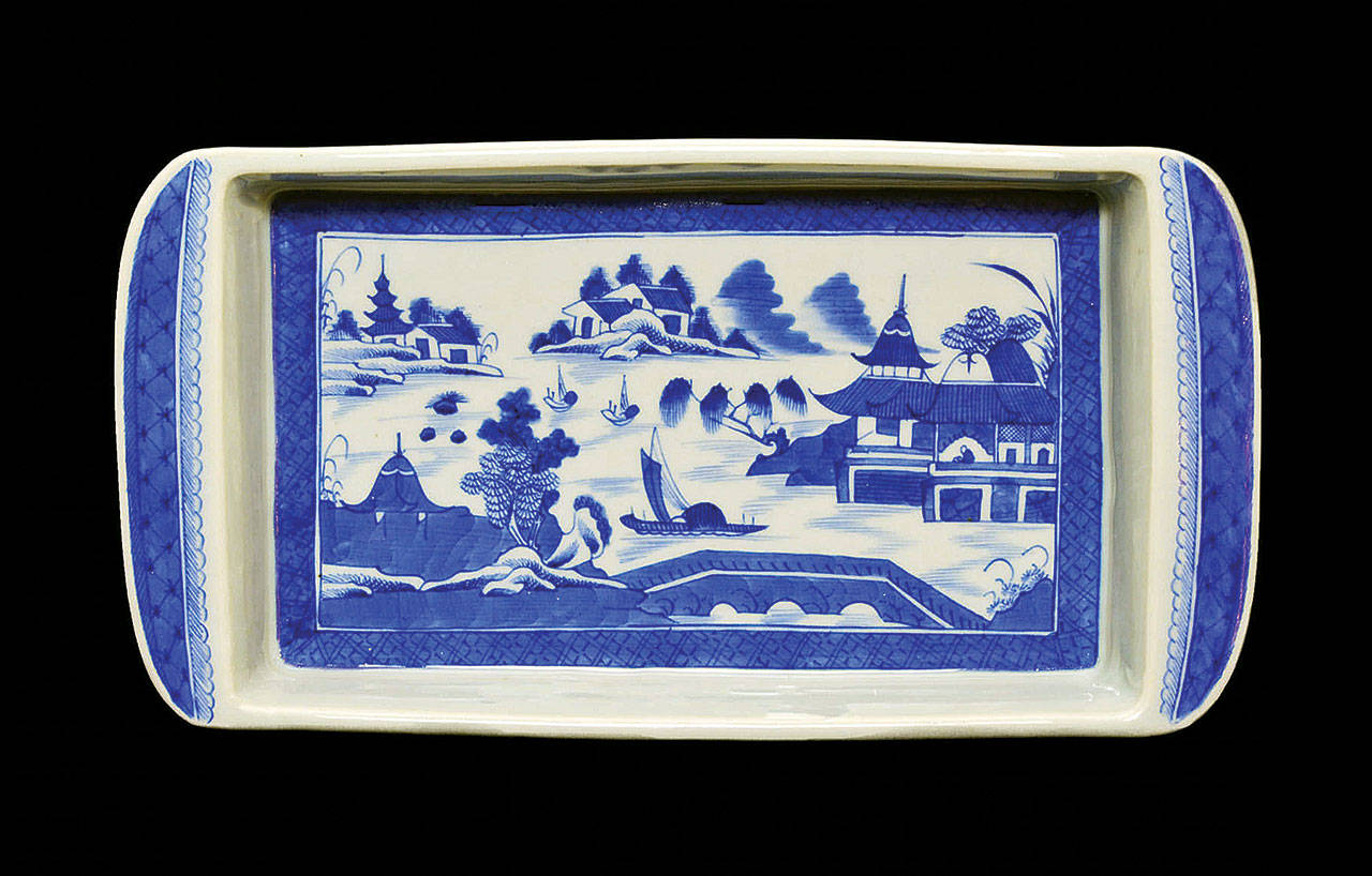 This is a Canton bulb tray that was used to force bulbs or plant a Bonsai. (Cowles Syndicate Inc.)