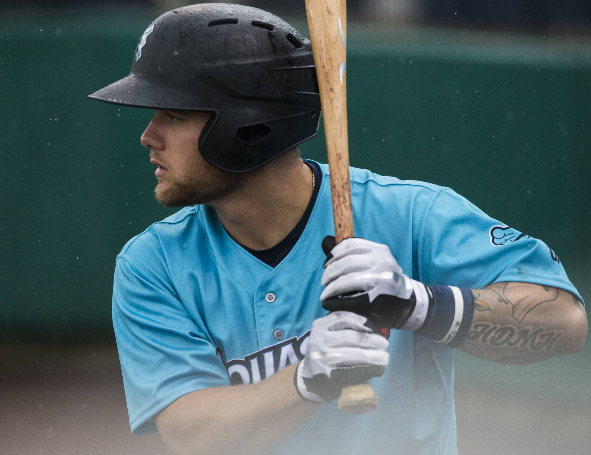 AquaSox second baseman Kaden Polcovich was named the High-A West player of the week after blasting five home runs in this past week’s five-game series against Hillsboro. (Olivia Vanni / The Herald)