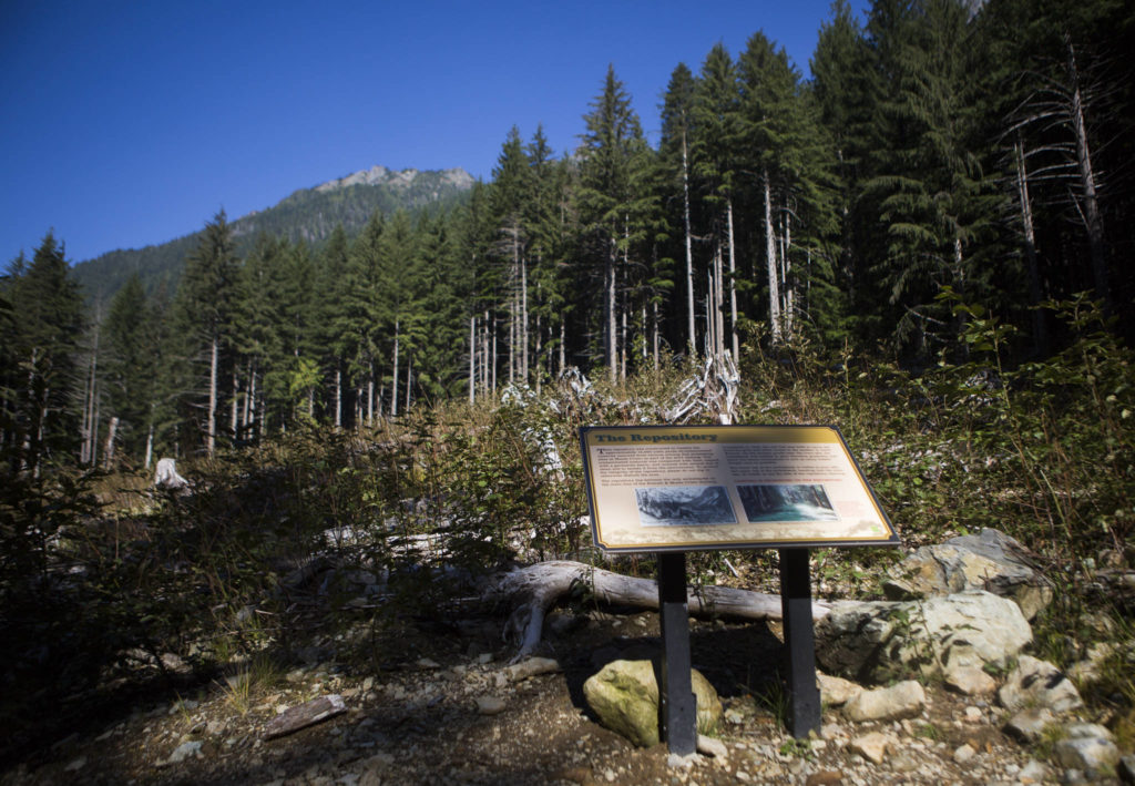 A view of the Repository along the Monte Cristo trail in October 2020. (Olivia Vanni / Herald file)
